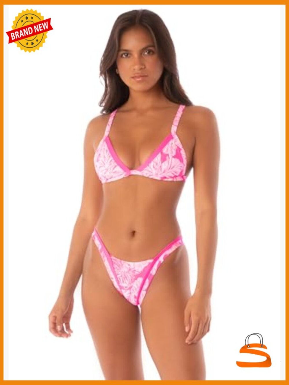 Reversible Triangle Bikini Top, Adjustable Straps, Polyester Blend, Large - Picture 4 of 5